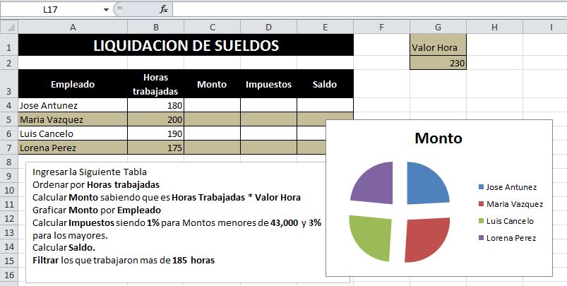 Ejercicios para aprender Revisión-Repaso Excel