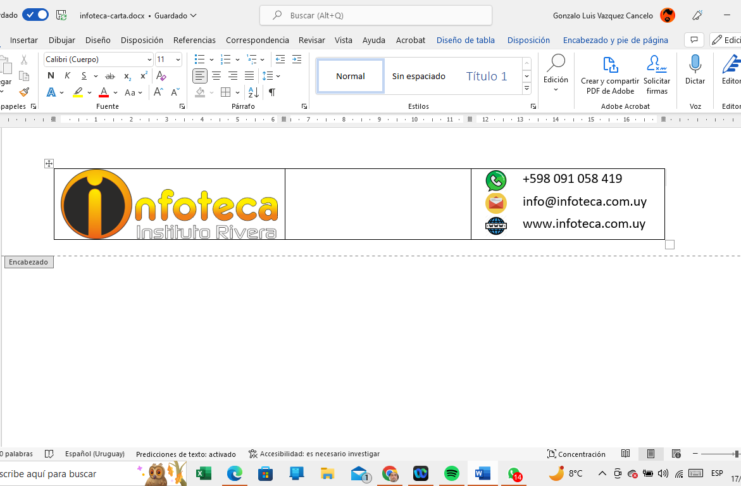 Ejercicios de Microsoft Office - Cursos Rivera - Instituto de Capacitación  Laboral